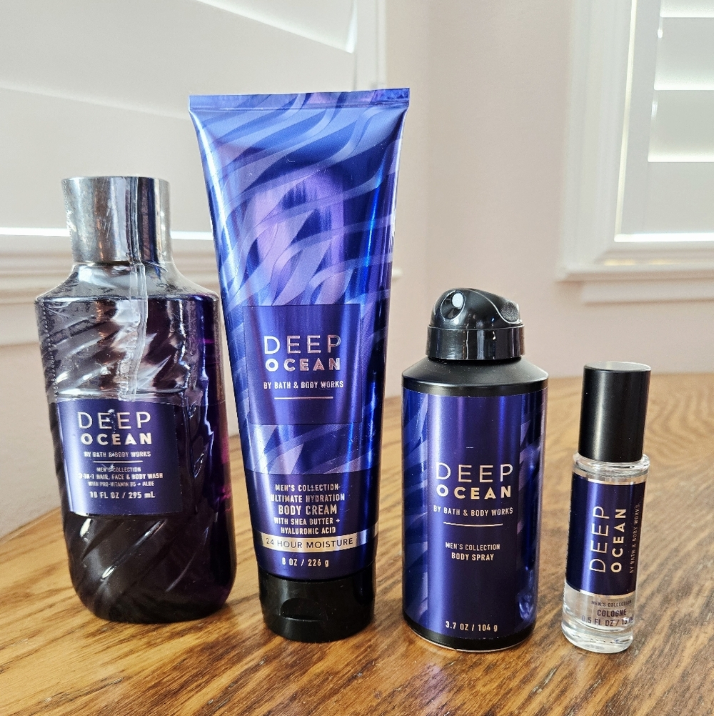 🛍BOGO 50% OFF🌊🫧🧴🛁NWT‼️ Bath & Body Works "Deep Ocean" 4-piece Collection